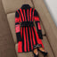French Slim Striped Knitted Dress with Zipper
