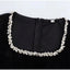 Solid Square Collar Long Sleeve Velvet Gown Elegant High Waist A-line Beaded Dresses New Lady Christmas Evening Party Vestidos 