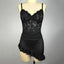 Sexy Lingerie; Mesh Splicing Short Nightie; With Underwire Push Up Bra Lace Chemise Ruffle Hem
