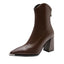 Winter High Heel Chunky Ankle Boots; Pointed Toe