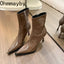 Women Ankle Boots; Fashion Pointed Toe