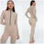 Bodycon Jumpsuit; O Neck Short Sleeve; Zipper Bodysuit