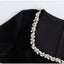 Solid Square Collar Long Sleeve Velvet Gown Elegant High Waist A-line Beaded Dresses New Lady Christmas Evening Party Vestidos 