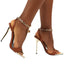 11cm Narrow High Heel; Ankle Chain Strap Pumps