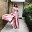 Long Formal Dress; Deep V-Neck