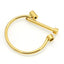 Fashion Love Screw Cuff Bracelet For Women; Gold Color Stainless Steel Bracelets