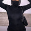Casual High Neck Women's Dress; Long Sleeve Solid Mini Bandage; Slim Dress