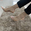 Women's Transparent Stilettos High Heels Point Toe