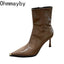 Women Ankle Boots; Fashion Pointed Toe