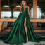 Formal Gown; Perfect for Proms, Weddings and Parties; Deep V-neck Split Floor-length