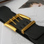 Retro Elastic Wide Belt Gold Buckle