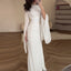 Satin Solid Robe Dress;Slim Evening Dress; Elegant Batwing Sleeves