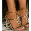 Crystal Chain Ankle Strap; Pointed Toe Heels