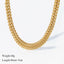 Stainless Steel Exaggerated Gold Color Thick Chain Pendant Necklace