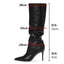High-heeled Knee High Boots; Pointed Toe Oversized Slouch Boots