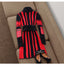French Slim Striped Knitted Dress with Zipper