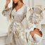 2pcs Floral Nightgown and Robe Set.