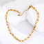 Stainless Steel Exaggerated Gold Color Thick Chain Pendant Necklace