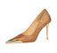 Metal Pointed Tip Pumps; Heels 10 Cm Banquet High Heels