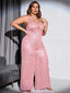 Chic and Elegant Women Jumpsuit; Plus Size; Sequin Wide Leg