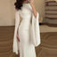 Satin Solid Robe Dress;Slim Evening Dress; Elegant Batwing Sleeves