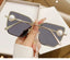 Rimless; Pearl Frame Retro UV Protection Sunglasses