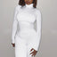 Black Turtleneck; Long Sleeve Bodycon Jumpsuit