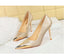 Metal Pointed Tip Pumps; Heels 10 Cm Banquet High Heels