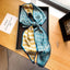 Long Silk Scarf; Print Thin Narrow; Women Neckerchief