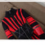 French Slim Striped Knitted Dress with Zipper