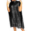 Shiny Sequins T-Shirt Dress Stylish Loose; Mini Dress