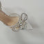 CHMURY Silver Heels For Women Luxury Pointed Toe Wedding Shoes For Bride Low Heels Fancy Pumps Graduation High Heels