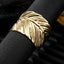 Charm Big Metal Feather Opening Bangle