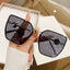 Rimless; Pearl Frame Retro UV Protection Sunglasses