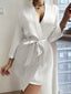 Pajamas; lace-up robe