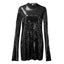 Shiny Sequins T-Shirt Dress Stylish Loose; Mini Dress