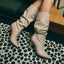 High-heeled Knee High Boots; Pointed Toe Oversized Slouch Boots