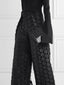 Hollow Polka Dot High Waisted; Wide Leg Pants