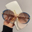 Vintage Round Frame Sunglasses Gradient; Colorful, Trendy Eyewear