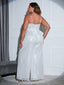 Chic and Elegant Women Jumpsuit; Plus Size; Sequin Wide Leg