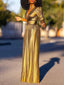 Jazzy Solid Color Jumpsuit; Deep V-neck; Half Sleeve, High Waist; Wide Leg