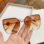 Rimless; Pearl Frame Retro UV Protection Sunglasses