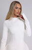 Long Sleeve; Backless Mini Dress; O Neck High Waist A-line