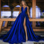 Formal Gown; Perfect for Proms, Weddings and Parties; Deep V-neck Split Floor-length