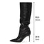 High-heeled Knee High Boots; Pointed Toe Oversized Slouch Boots