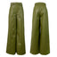 Faux Leather; High Waisted Wide Leg Trousers