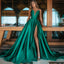 Formal Gown; Perfect for Proms, Weddings and Parties; Deep V-neck Split Floor-length