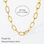 Stainless Steel Exaggerated Gold Color Thick Chain Pendant Necklace