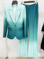 Designer Suit; Single Button Blazer Gradient Color