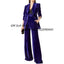 Women's Velvet 2 Piece Suit Office Lady Business Blazer&Pants Double Breasted Bridal Wedding Tuxedos